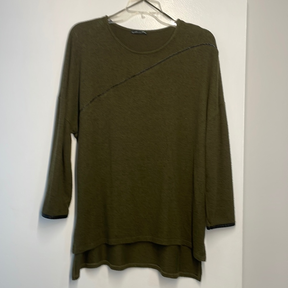 Dark army green sweat tunic